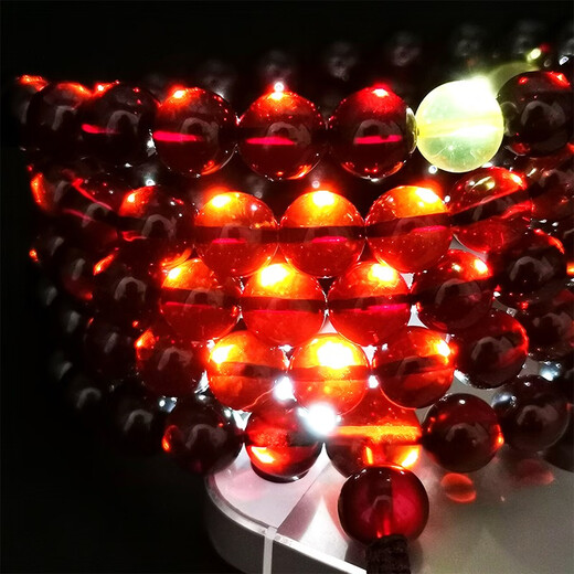 Amber style, one thing, one picture, one certificate, amber bead bracelet, 108 necklaces, men's and women's bracelets, prayer beads, beads, 35.89 g, 8 mm