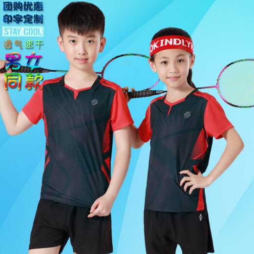 Tournoi wei groupe acheter des vêtements de badminton personnalisés ensembles hommes et femmes enfants enfants de l'emplois de sport à séchage rapide