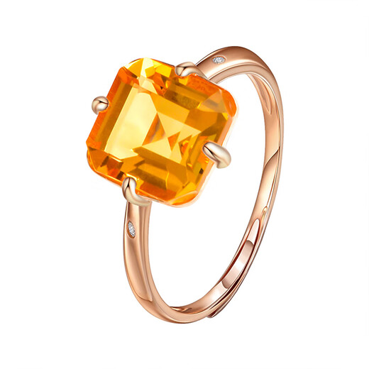 JOLEE ring women's S925 silver fashion simple light luxury citrine colorful treasure ring jewelry gift for women one thing and one certificate
