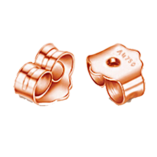 Beibeyou 18k gold ear plugs AU750 ear wall ear plugs, ear back ear buckles, anti-slip rear ear plugs, imported ear stud cap accessories, flat bottom pair, gold