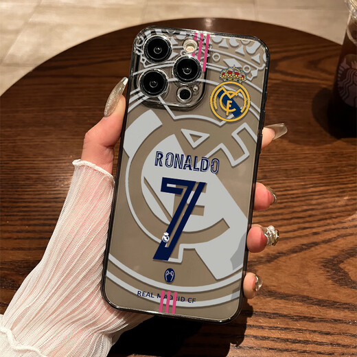 Ban Meiluo подходит для корпуса мобильного телефона Apple 16 Real Madrid C Ronaldo Lucky Seven iPhone 15 PROMAX Новый прозрачный