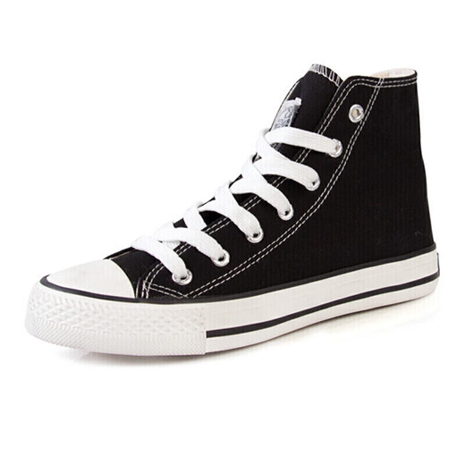 Huili Classic High-Top Canvas Zapatos de moda versátiles de moda y zapatos para mujeres zapatos casuales zapatos wxy-473t negro 40