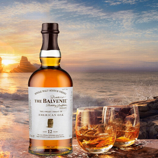 Balvenie Single Malz Whisky importiert ausländische Spirituosengeräuchelte Torf Schottland Speyside Geschenk Balvenie 12-jähriges amerikanisches Barrel 700 ml 1 Flasche