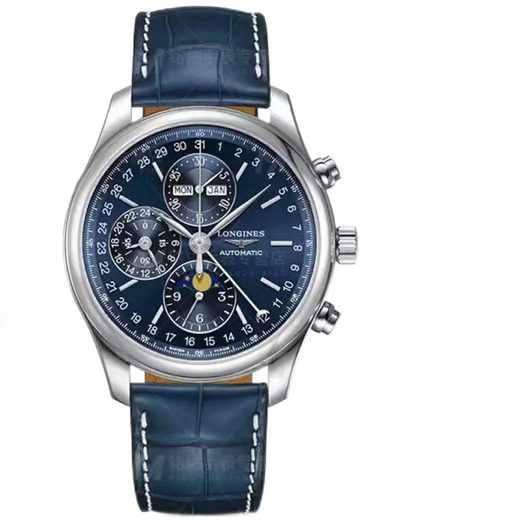 
[Second-hand 99 new] Longines watch men's watch 4/eight-needle moon phase automatic mechanical watch Dial 40/42MM L2.773.4.92.42mm new L687 movement