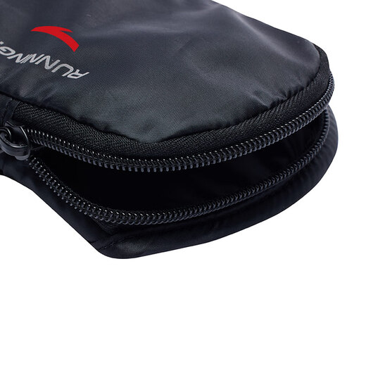 ANTA Arm Bag Running Fitness Cycling Bag Sports Mobile Phone Bag Portable Adjustable Thin Running Bag Wrist Bag Basic Black-1