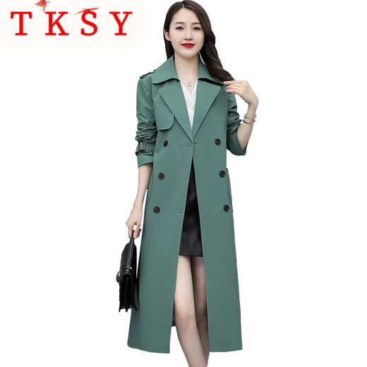 TKSY杭州意法风衣外套女款秋季2025新款中长款贵夫人洋气时尚女式大衣 卡其 4XL (146-155)斤