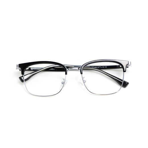 
Connant (CONANT) aspherical myopia glasses can match the degree of 9766 Academy Feng Siwen eyebrow wire frame titanium alloy frame 144 Black silver-C2 with Connant 1.60 Laibao film lens