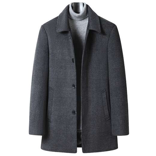 CEO high-end double-sided cashmere coat for men's mid-length removable inner liner wool wool coat gray XXS 170/size (recommended 110-125 Jin [Jin equals 0.5 kg])