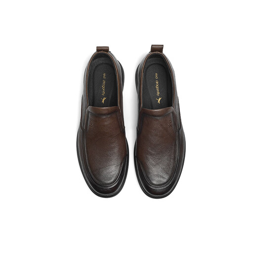 
Red Dragonfly Casual Leather Shoes 2025 Spring New Men's Genuine Leather Shoes Business Middle-aged and Elderly Daddy Shoes WTA15051 Brown 40