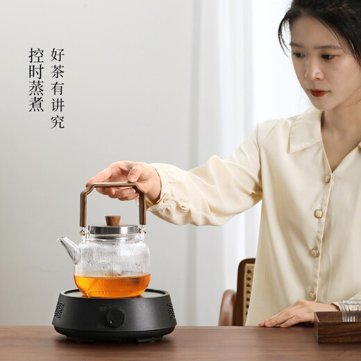 Electric pottery stove tea maker household small mini electric tea stove iron kettle pottery pot glass tea stove 3 ceramics - black pottery Haiwuya electric pottery stove 1000w