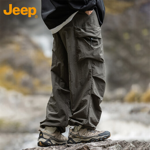 Jeep (Jeep) Arbeitshose Herren Sommer lässige losen Hosen Herren -Eisseide -Sturm Fallschirmjäger Herrenhosen grau Grün xl