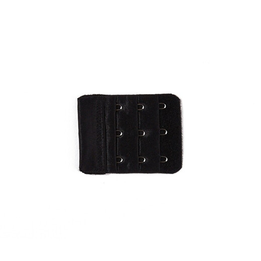 HSIA Trois rangées et trois 4,8 cm de boucle étendue BRA Sous-vêtements de boucle étendue Réglage plus boucle boucle à trois serres noir