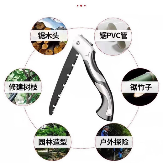 Peers folding saw imported from Germany SK5 high carbon steel hand saw woodworking saw garden home outdoor multi-functional small saw huge folding saw 1 folding saw comes with 1 original saw blade