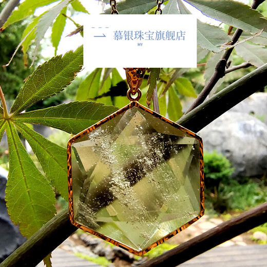 DRJEFUN Libyan gold glass meteorite pendant natural desert Libiyan couple original stone pendant ysdz1732