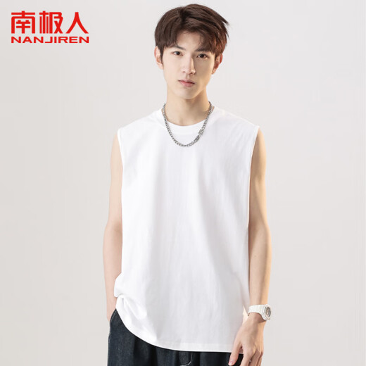 南极人（Nanjiren）背心男夏季纯棉无袖运动篮球大码背心男士潮流坎肩宽松健身上衣男