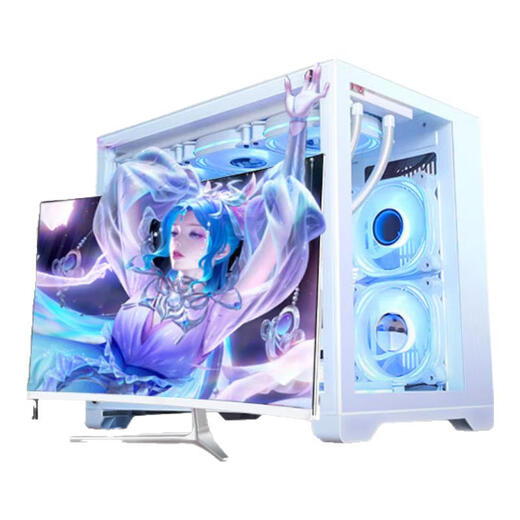 飚驰酷睿i7升i9级24核RTX4060组装台式电脑电竞主机64G大内存台式电脑全套吃鸡LOL家用办公设计网吧 主机+27英寸180HZ显示器 套餐一：酷睿i7/16G/办公主机