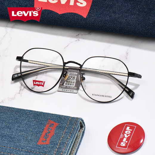 Levi's李维斯眼镜框男女文艺简约金属圆框经典复古镜架超轻可配度数7170 7170玫瑰金DDB 单镜架