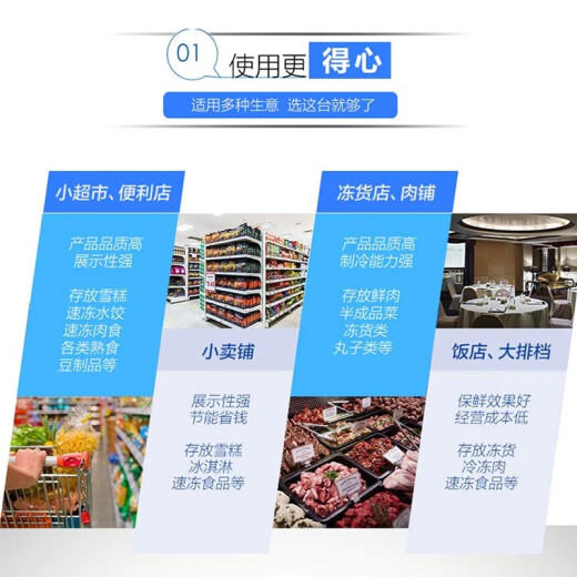 海尔（Haier）冰柜商用大容量展示柜雪糕柜超市卧式展示柜饮料柜透明玻璃推拉门冷冻冰柜 商用冷柜 上新 | 商超大展示柜 |毛容积719L