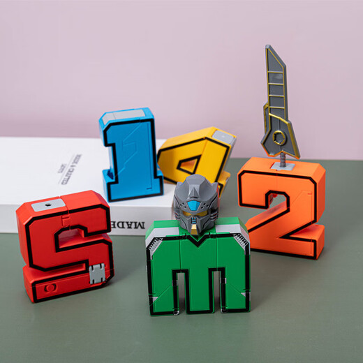 Oakwen zusammengebautes digitaler Deformation Robot Integrated King Kong Team Building Blocks Kinderkreative Kombination Set Spielzeug 788-71 großer digitaler Krieger