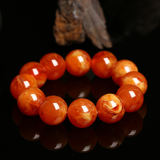 Colorful Lotus Beeswax Bracelet Men's and Women's Amber Chicken Oil Single Circle Buddha Bead Bracelet 14mm Beeswax Single Circle Bracelet