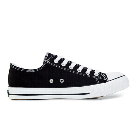 Huili classic men and women low top canvas shoes spring and autumn board shoes casual shoes running couple sports shoes 391 black 42