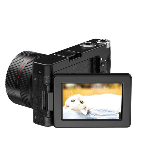 SONGDIAN DC101 Digital Camera 4K Micro Single Card Machine Entry-Level Point and Shoot Camera Small Home Flip Selfie Screen 64G Memory [Wide Angle Lens] Official Standard
