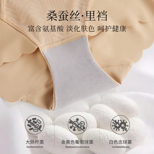 如钻高腰收腹内裤塑身裤舒适透气强力收腹提臀裤束腰内裤女翘臀塑形 肤色 XL 适合110-130斤