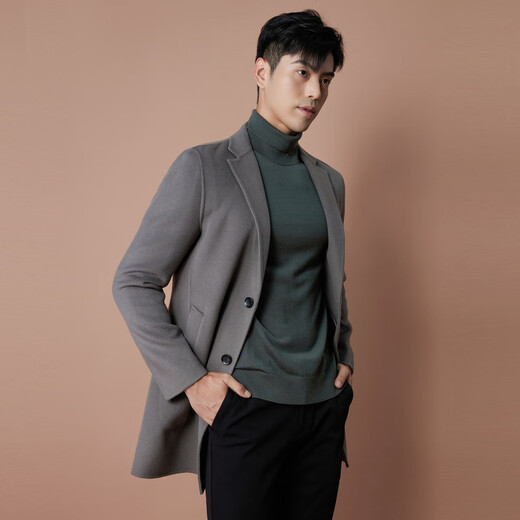 Manteau boni manteau homme et hiver manteau de laine moyen-longueur de la longueur moyenne.