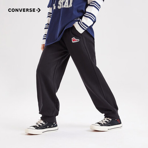 Converse Children's Trousers Autumn New Pure Cotton Girls Loose Casual Pants Medium and Big Children Elastic Boys Pants True Black 130/56 Recommended Height 116-122cm Converse Children's Trousers Autumn New Pure Cotton Girls Loose Casual Pants Medium and Big Children Elastic Boys Pants True Black 130/56 Recommended Height 116-122cm