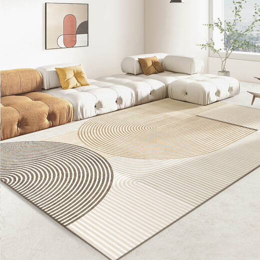 Huafei Painted Carpet Living Room Light Luxury Simple Coffee Stail Бесплатный японский крем-стиль кровать-кровать дома ZJ691- 200x300см ()