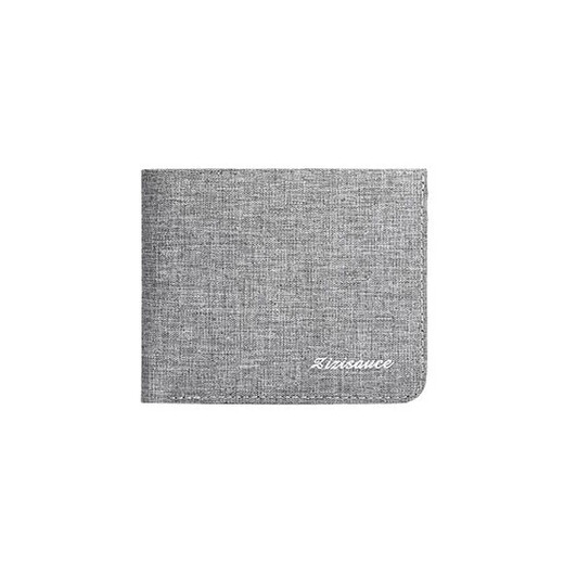 Chajin Canvas Wallet Herren Trendy Brand Fashion Einfacher ungezwungener Studenten Brieftasche Multifunktion Führerschein integrierter Tasche Multi-Card-Kartenbeutel grau und weiß