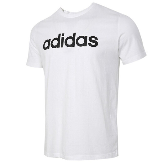 Adidas с короткими рукавами. Мужские летние спортивные спорты и тренировки для отдыха Комфортно легкая дышащая футболка с круглой шеей DU0409 GP4885 // Белый/Свободный XL
