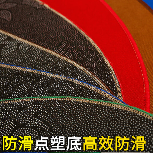 Zhenyue Mahjong tablecloth round table non-slip bottom thickened round tablecloth tablecloth round poker mat playing card game landlord table non-slip bottom round 1.2 meters green thickened crystal velvet