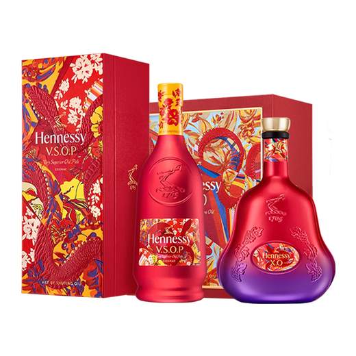 轩尼诗XO+VSOP700ml 蛇年限量版组合装 干邑白兰地 原装进口洋酒 宝树行 700mL 1套