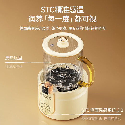 World KitchenAmerican Corning Health Pot Multifunctional Home Small Office Fully Automatic Full Glass Constant Temperature Kettle 0.5L Mini Health Cup Tea Maker Tea Kettle (Standard Model)