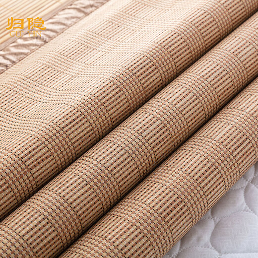 Straight bamboo mat 1.8m1.5m bed without folding double-sided dual-purpose student dormitory mat high and low bed mat custom made 1.15m*1.9m Others