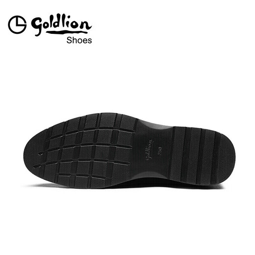 Goldlion men's shoes business formal shoes autumn simple lace-up suit lightweight leather shoes 59674007501A black size 40