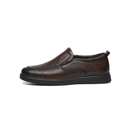 
Red Dragonfly Casual Leather Shoes 2025 Spring New Men's Genuine Leather Shoes Business Middle-aged and Elderly Daddy Shoes WTA15051 Brown 40