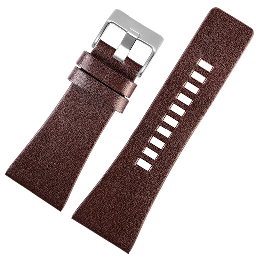Lire adaptiert an Disai Leder Uhrengurt DZ7406 1476 1204 FEICE Großes Zifferblatt 30 32 mm brauner Litschi -Muster Stahlschnalle 30 mm