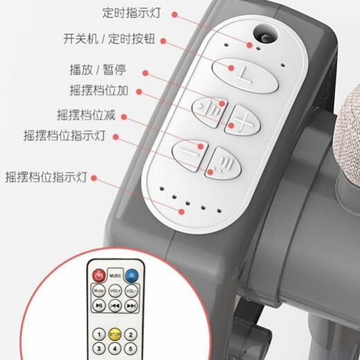 HAIZIJIA电动婴儿摇床婴儿床摇篮哄睡哄娃神器便携式可折叠可拼接宝宝摇床 灰色+床垫