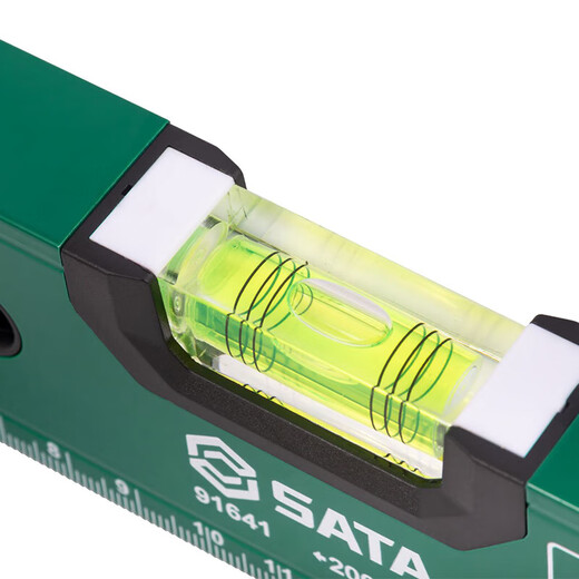 SATA 91641 impact-resistant level bubble with magnetic level 200MM high-precision decoration household ruler with scale