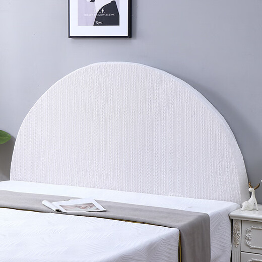 Fengwo semicircular energy bedside cover universal bag 22 new concave and convex old-fashioned arc arch special-shaped bedside cover elastic twist (yellow) bedside length 170-190 semicircular, customer service to place an order