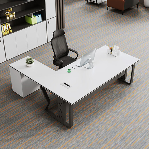 Table Xiaobai boss table office desk president table simple modern manager table supervisor table office desk and chair combination 2.0 meters boss table