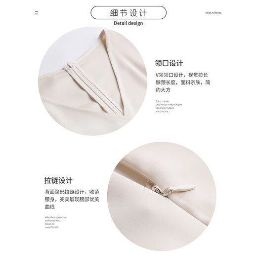 Ehangy轻奢品牌红色连衣裙女2025年夏季新款气质端庄大气宴会V领裙子 酒红色 2XL （125-140斤）