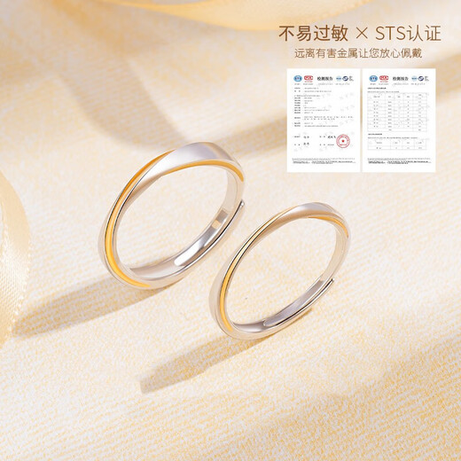 Dirholl PT950 platinum ring Möbius ring platinum couple ring 520 Valentine's Day gift for girlfriend and wife, light luxury model - Möbius ring without engraving
