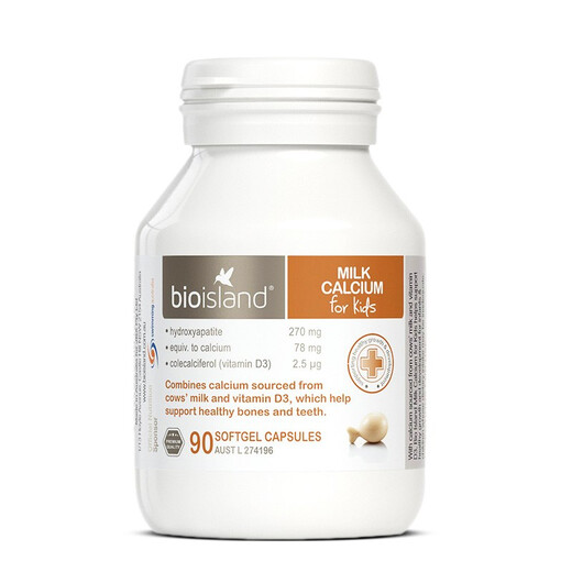 Bio Island佰澳朗德 婴幼儿乳钙牛初乳液体钙儿童宝宝钙补钙牛乳提取1-3-8岁 婴幼儿牛乳钙(7个月以上) 90粒/瓶