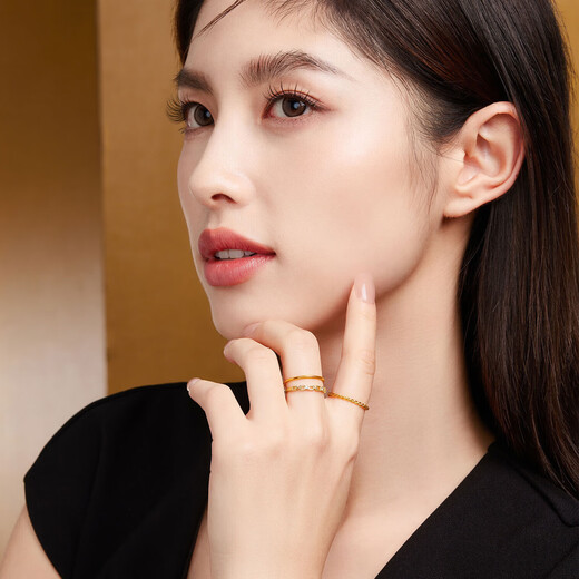 Lukfook Jewelry Pure Gold Braided Gold Ring Solid Ring Ring Price Approximately 1.20g - Size 11