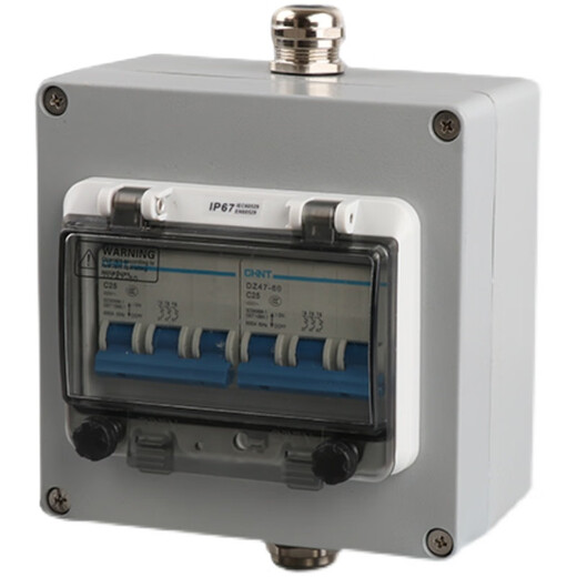 Explosion-proof air switch box waterproof and dustproof 220/380V63A3P leakage circuit breaker distribution box switch empty box 380V (2*3P63A) 4P empty box