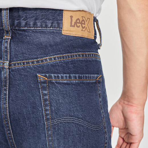 Lee [Ended by Zhang Linghe] 25 Spring and Summer New Product 723 Slim mid-waist straight mid-dark blue men's jeans trend Medium dark blue 28