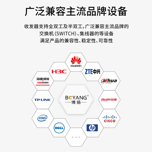 BOYANG Gigabit single-mode fiber optic transceiver pair single fiber transceiver photoelectric converter lightning protection SC interface 25 kilometers built-in power supply BY-NG613A/B